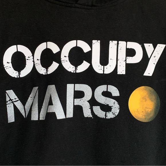 SpaceX Official Hoodie Occupy Mars Mens Size Large Black Hooded Sweatshirt - Picture 2 of 9
